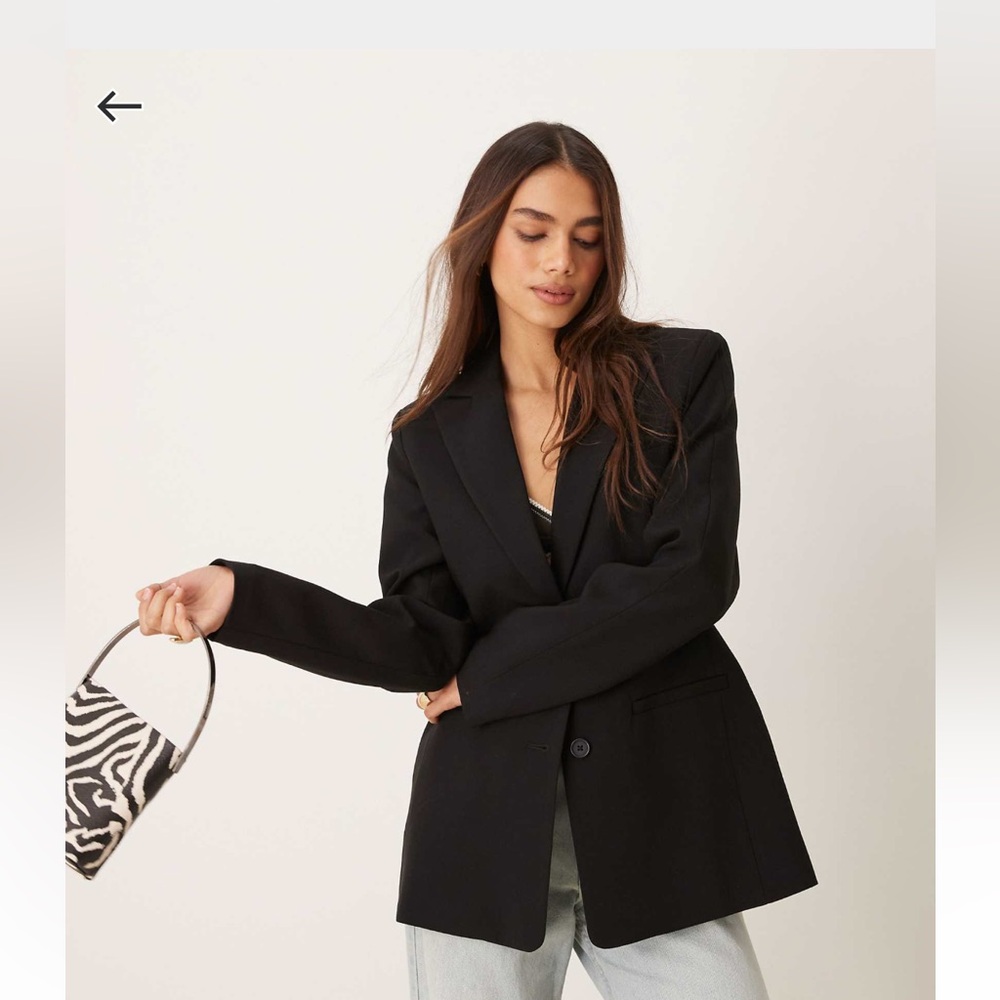 ASOS design black hourglass waist blazer never worn size small